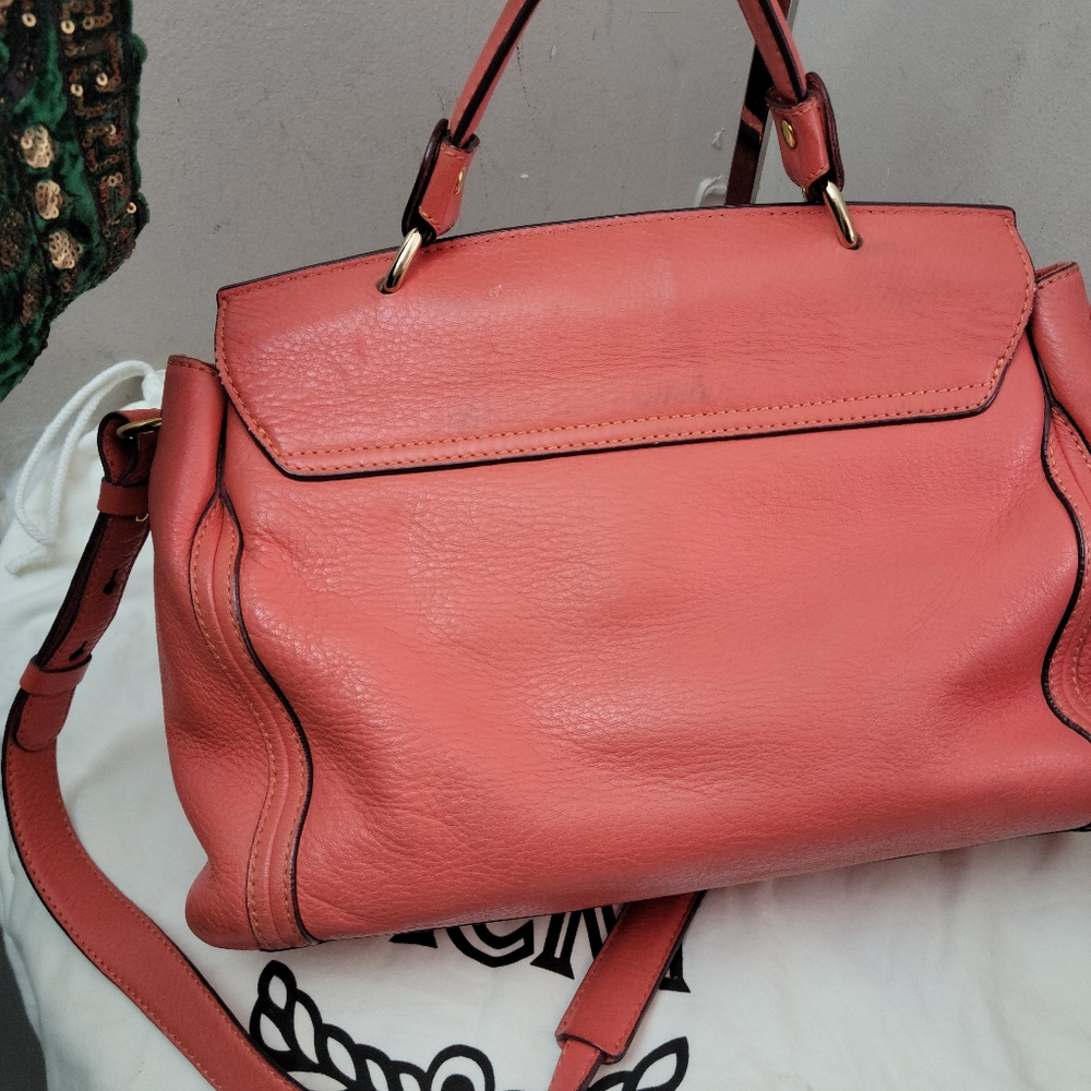 MCM Coral Leather Handbag - Picture 16 of 16